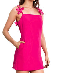 Ina - Azalea Sleeveless Flower Straps Mini Dress