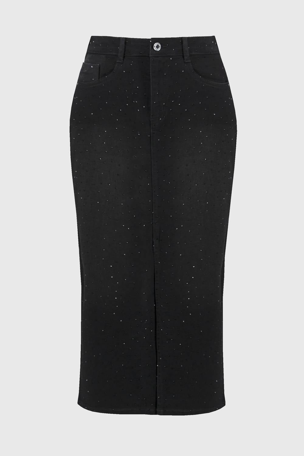 Joseph Ribkoff - Cybele Classic Denim Pencil Midi Skirt