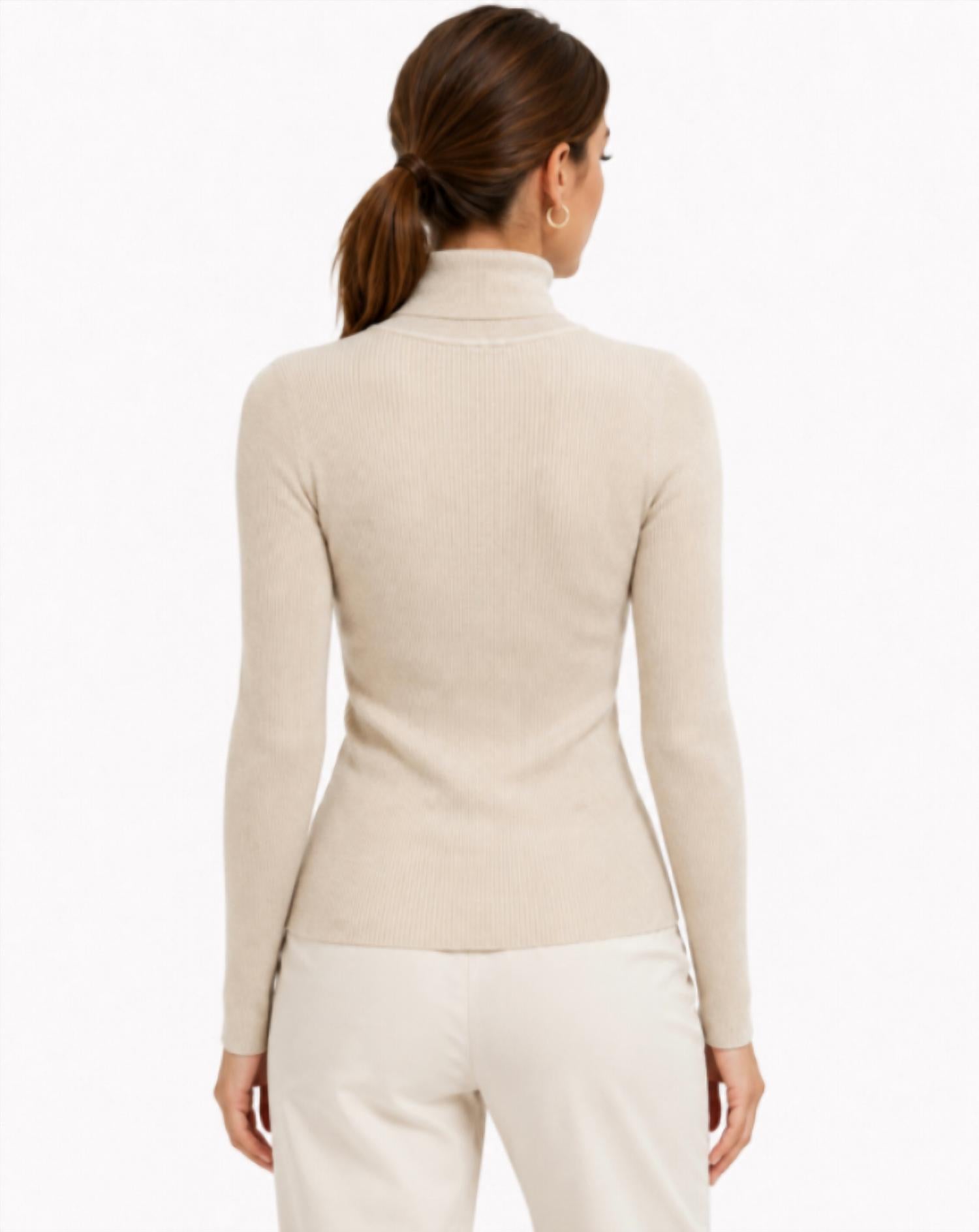 The Athletic Side Of Us - Women's Osa's Turtleneck Sweater – Ribbed Sustainable Knit