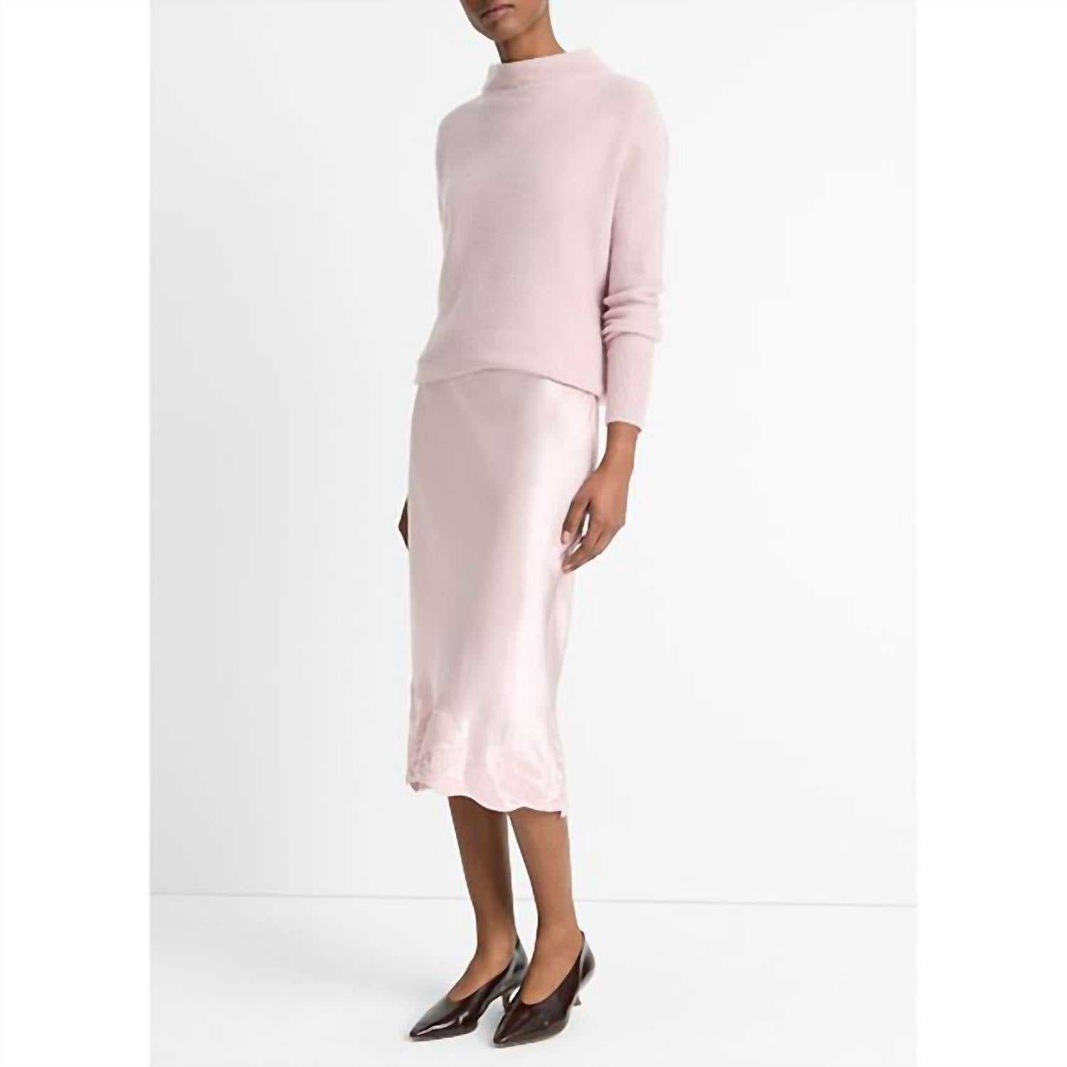Vince - Cut Out Hem Slip Midi Skirt