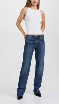 Askk Ny - Long Low Rise Straight Jeans