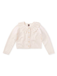 Tea Collection - Collared Pointelle Cardigan
