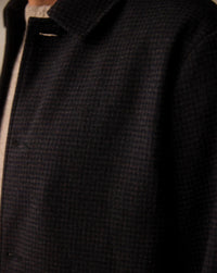 The Normal Brand Henry Topcoat in brown houndstooth - men's jacket - view 6