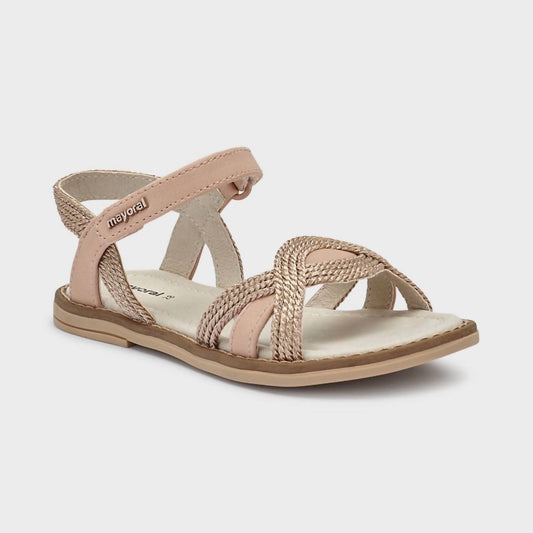 Mayoral - Girls' Metallic Braided Sandal