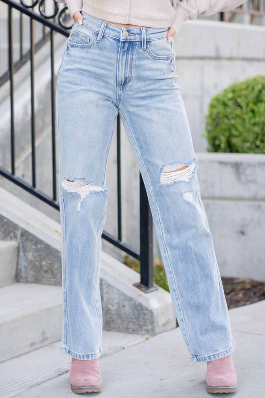 Judy Blue - High Waist Rigid Magic 90's Straight Leg Jeans