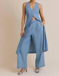 Gilli - Long Denim Vest Dress