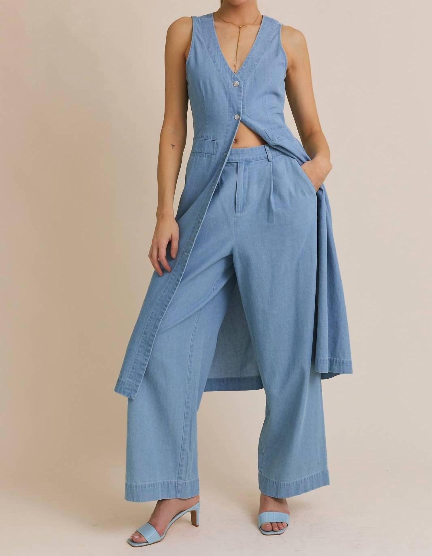 Gilli - Long Denim Vest Dress