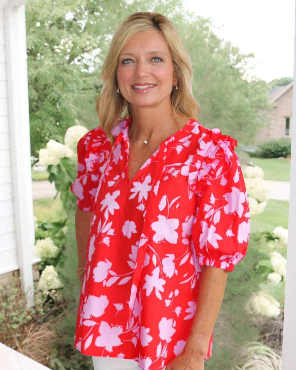 Sugarlips - Bethany Tie Neck Blouse