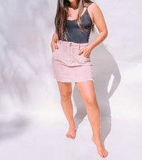 Listicle - Corduroy Frayed Mini Skirt