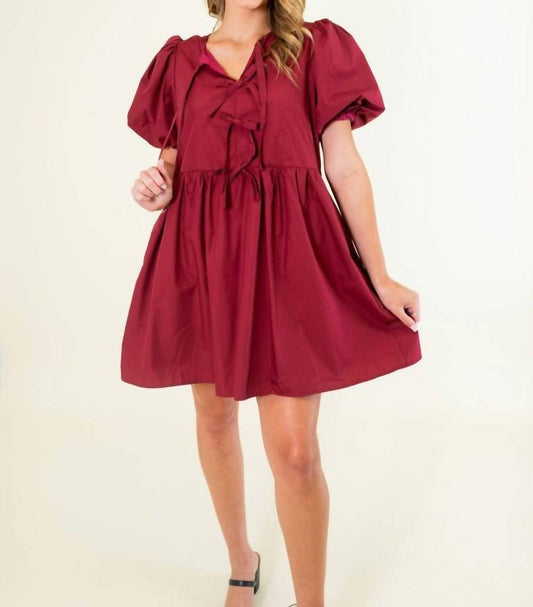 Entro - Bubble Sleeve Mini Dress