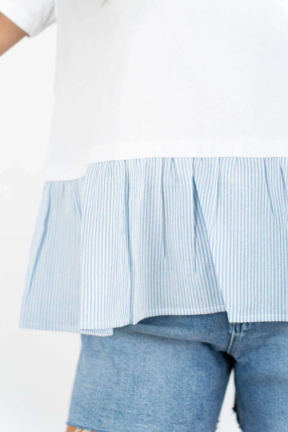 Six/Fifty - Ravello Mix Media Poplin Top