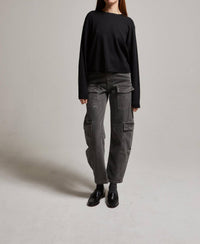 Asher - Sofie Raw Hem Crew Sweater Top