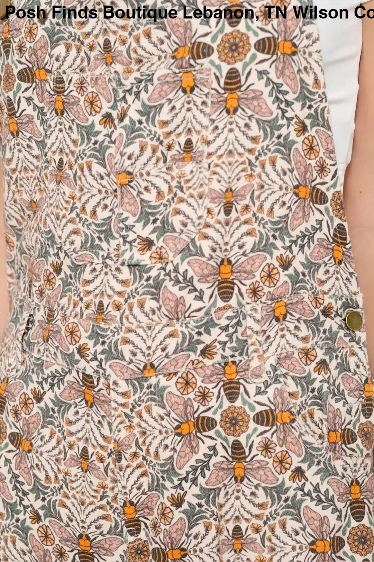 Sm Wardrobe - Women's Bee Floral Print Overall