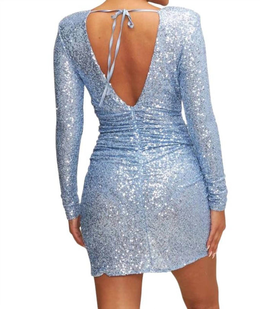 Luxxel - PLUNGE SEQUIN DRESS