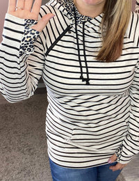 Michelle Mae - Leopard Accent Hoodie