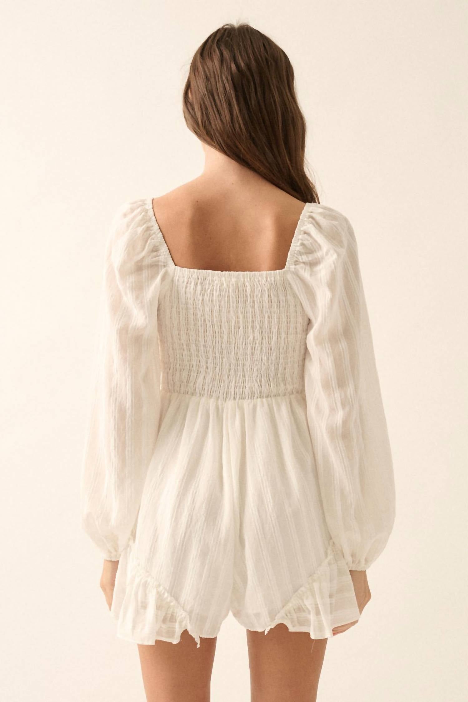 Promesa - Stripe Ruffled Romper