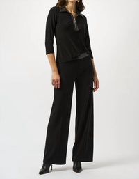 Joseph Ribkoff - Women's Zip Front Faux Collared Top