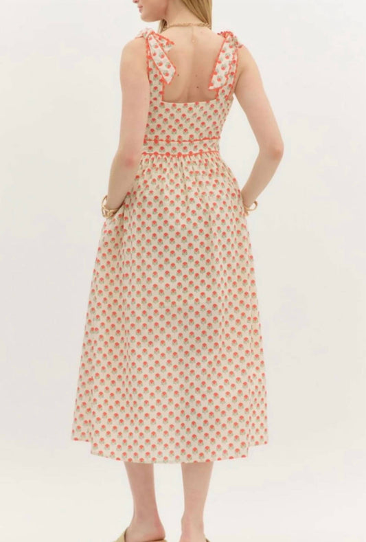 Entro - Poppy Floral Button Down Midi Dress