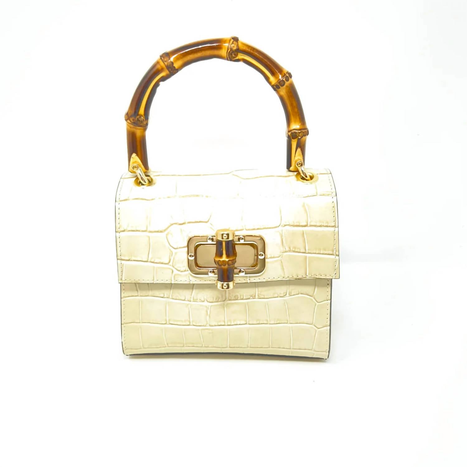 German Fuentes - Women's Leather Bamboo Bag