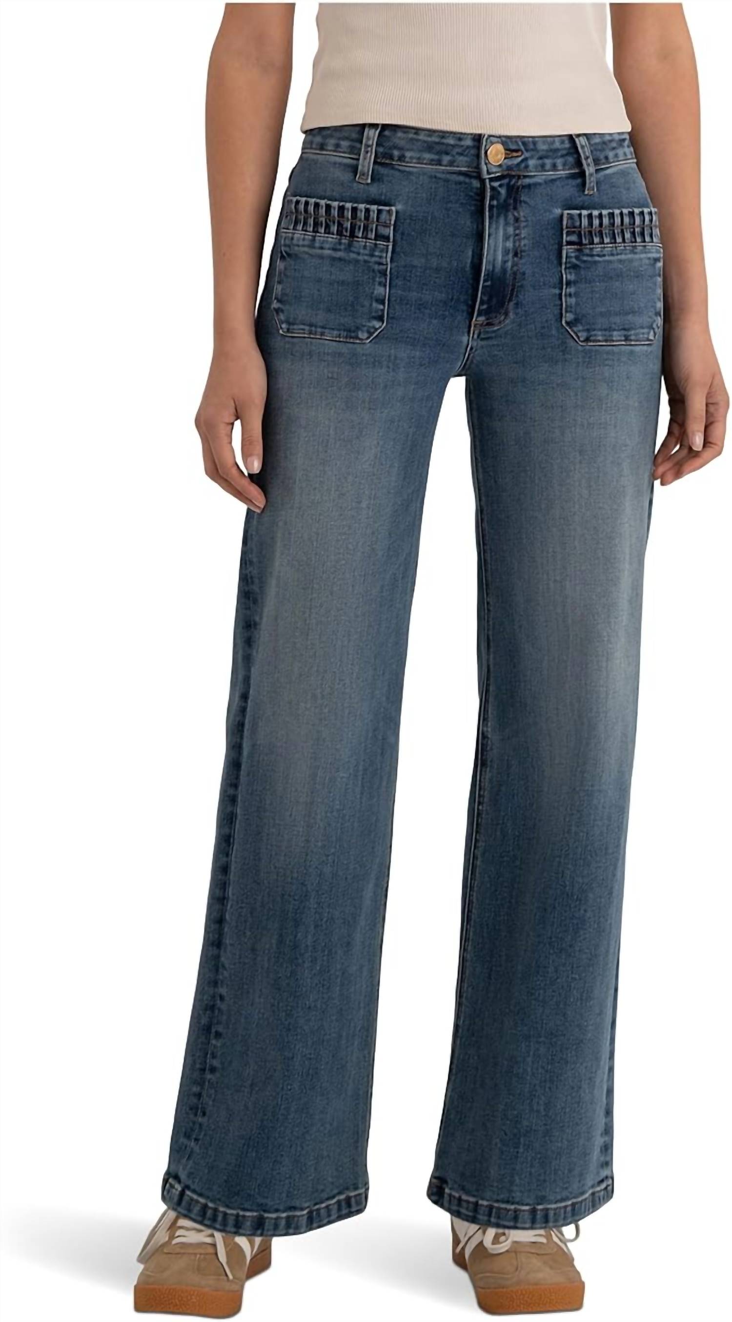 Kut From The Kloth - Kloth Maya High-rise Wide Leg Patch Pockets
