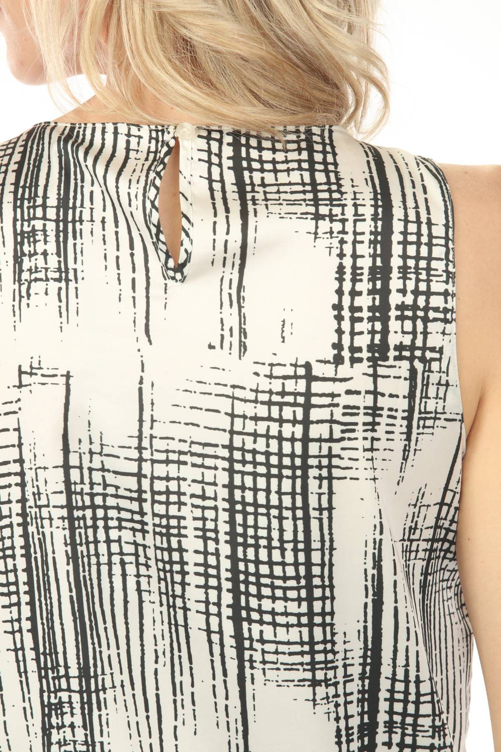 Charlie B - Printed Satin Keyhole Back Tank Top