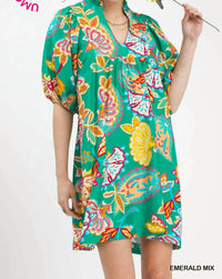 Umgee - Paisley Print Mini Dress