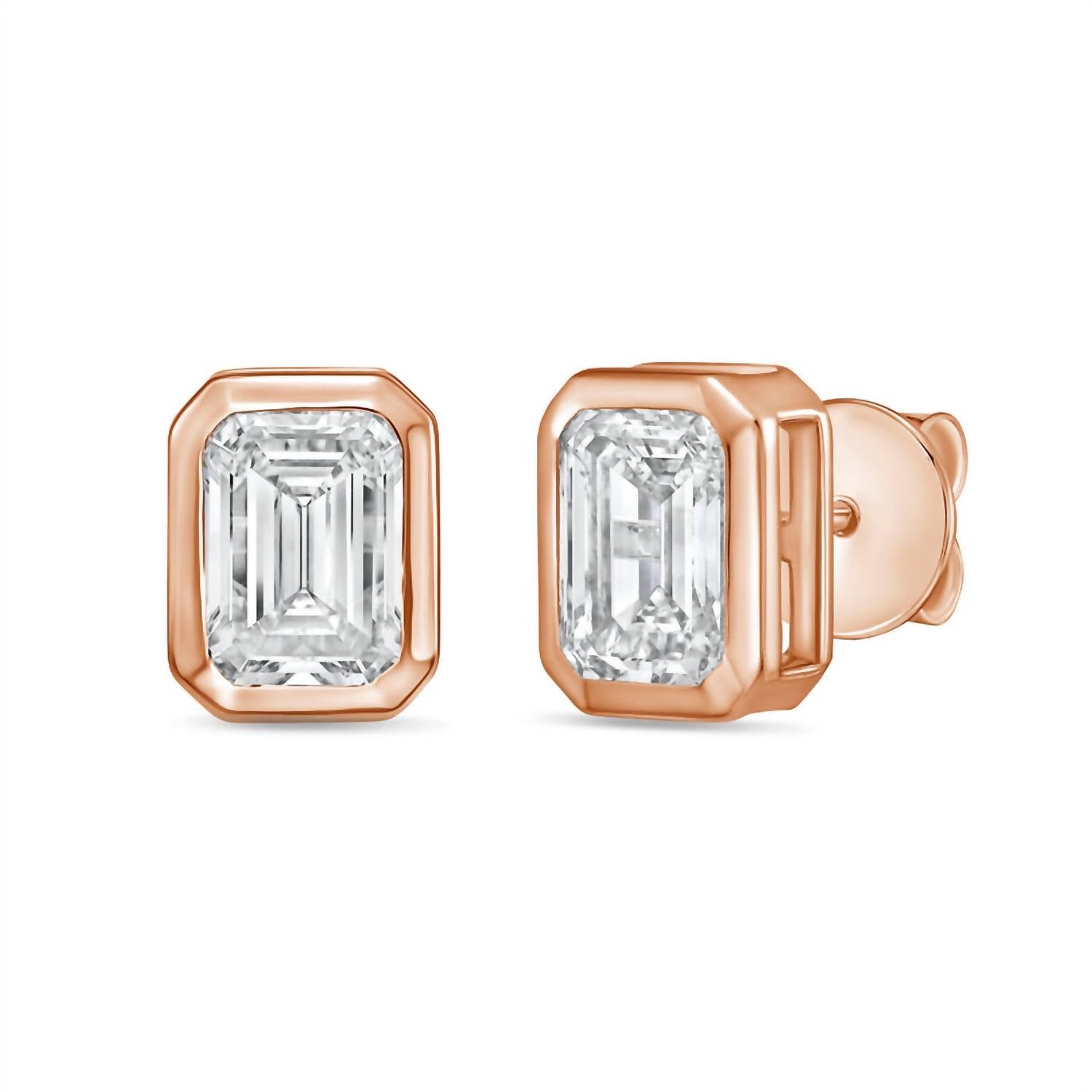 Diana M Jewels - Women's Emerald Lab-grown Diamond Stud Earrings (9.00 Tcw) - Elegant Plus