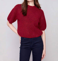 Charlie B - Elbow Sleeve Balloon Shape Sweater