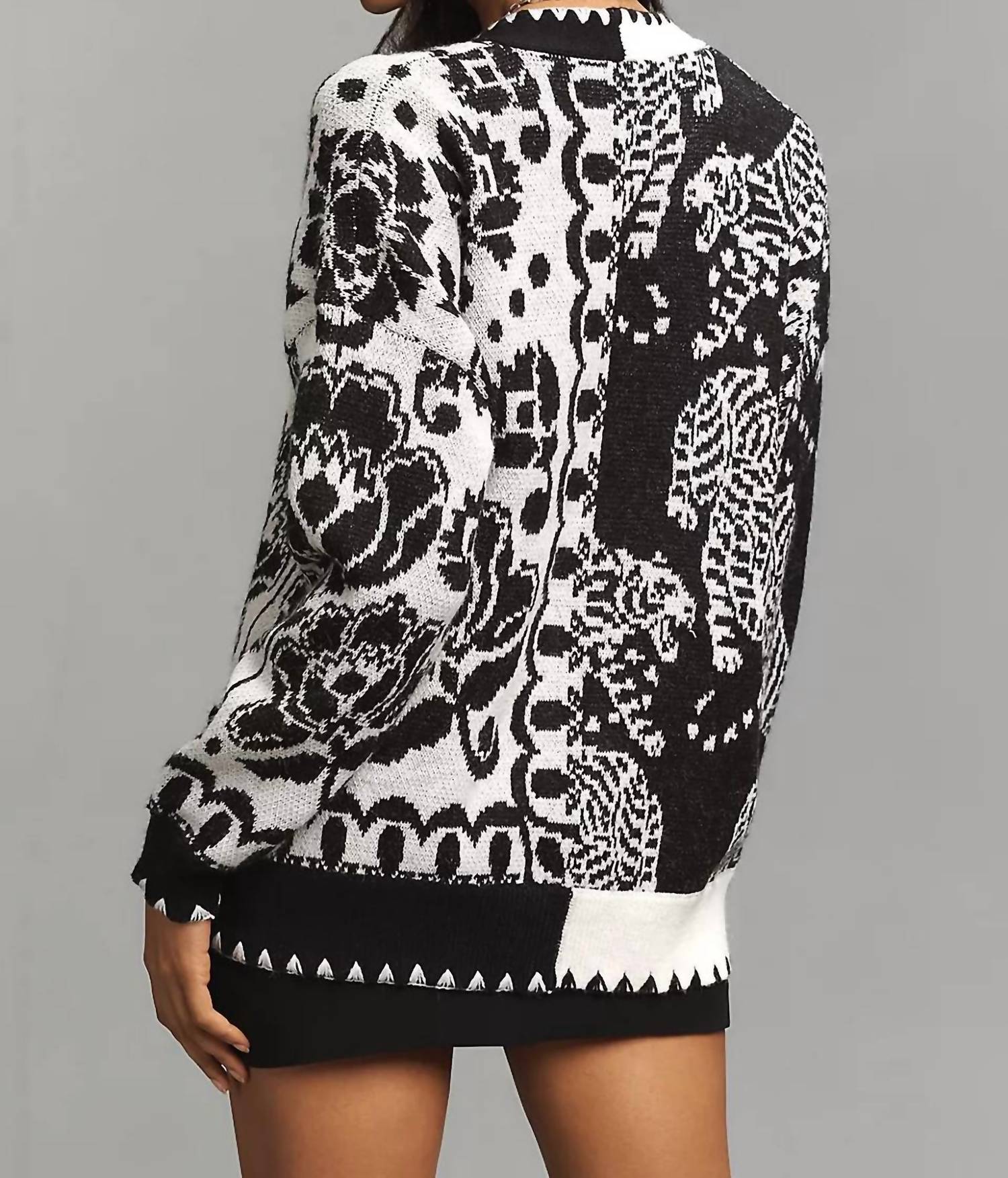 Farm Rio - Oversize V-neck Knit Cardigan