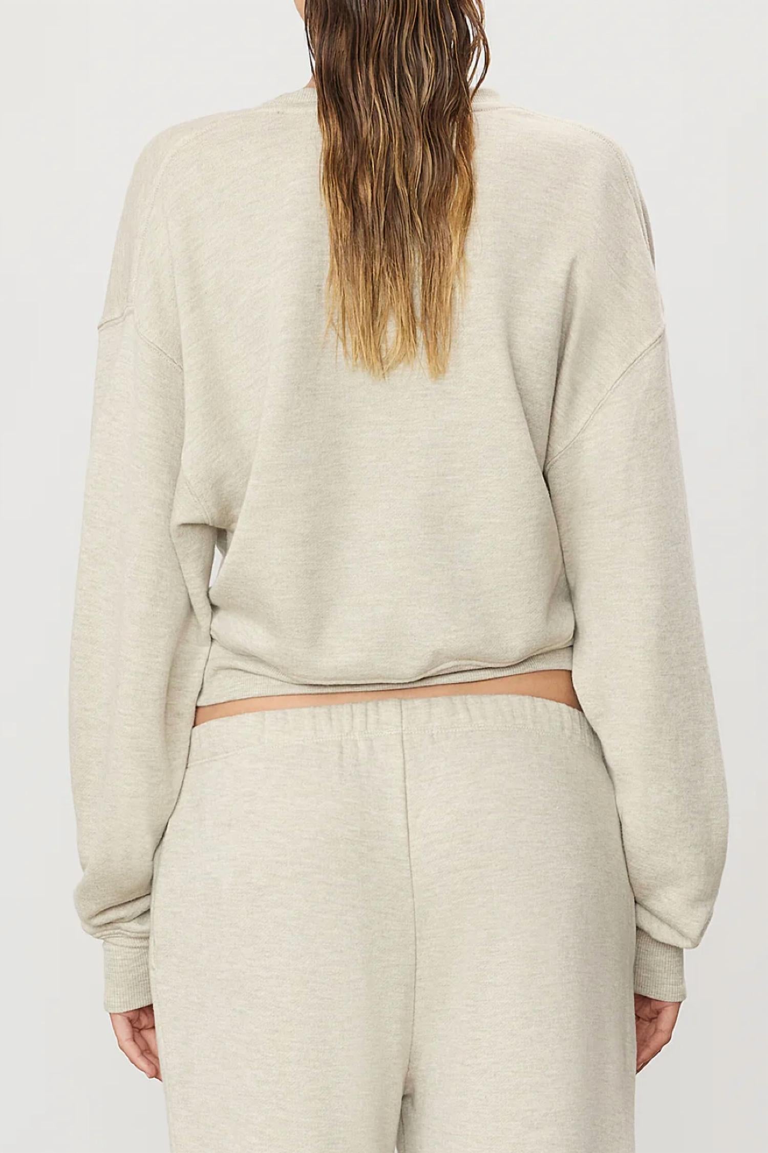 Eterne - Cropped V-Neck Sweatshirt