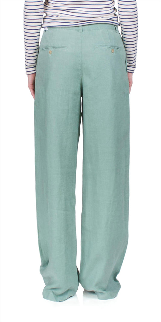 Denimist - Double Pleat Wide Leg Chino Pants