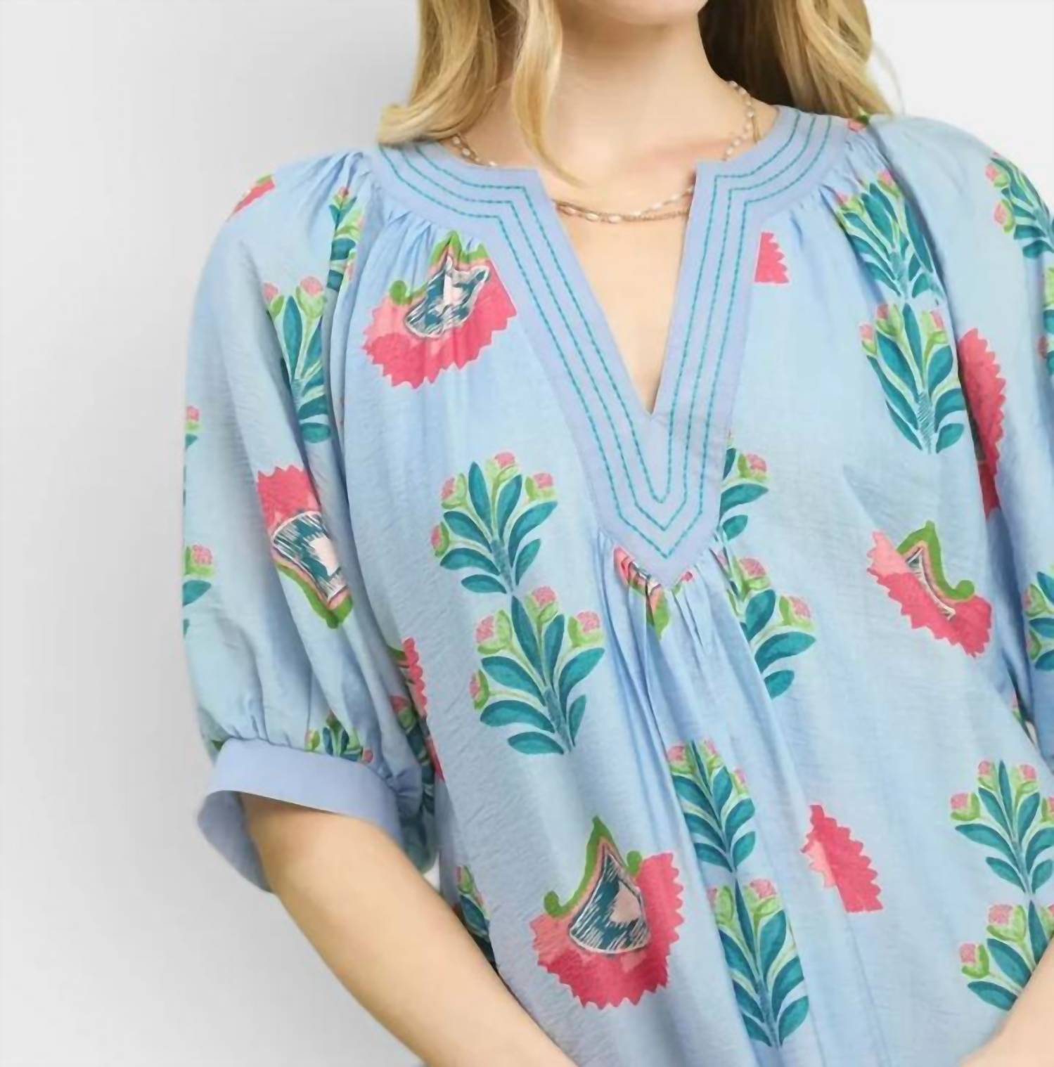 Umgee - Abstract Print Mini Dress