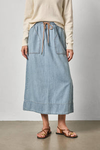 Lilla P - Denim Drawcord Skirt