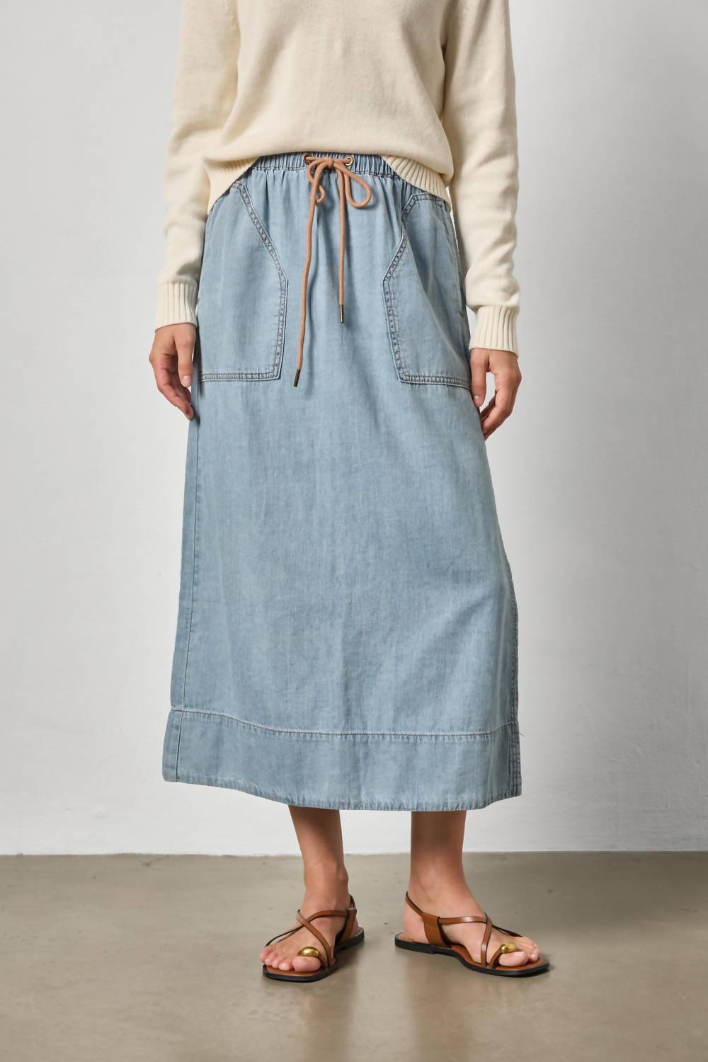 Lilla P - Denim Drawcord Skirt