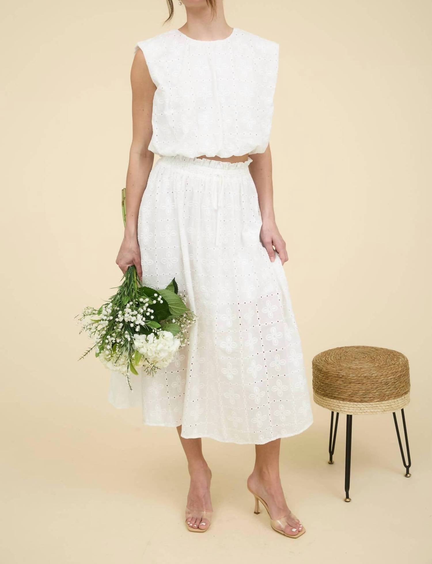 Blu Pepper - Bridget Eyelet Balloon Top