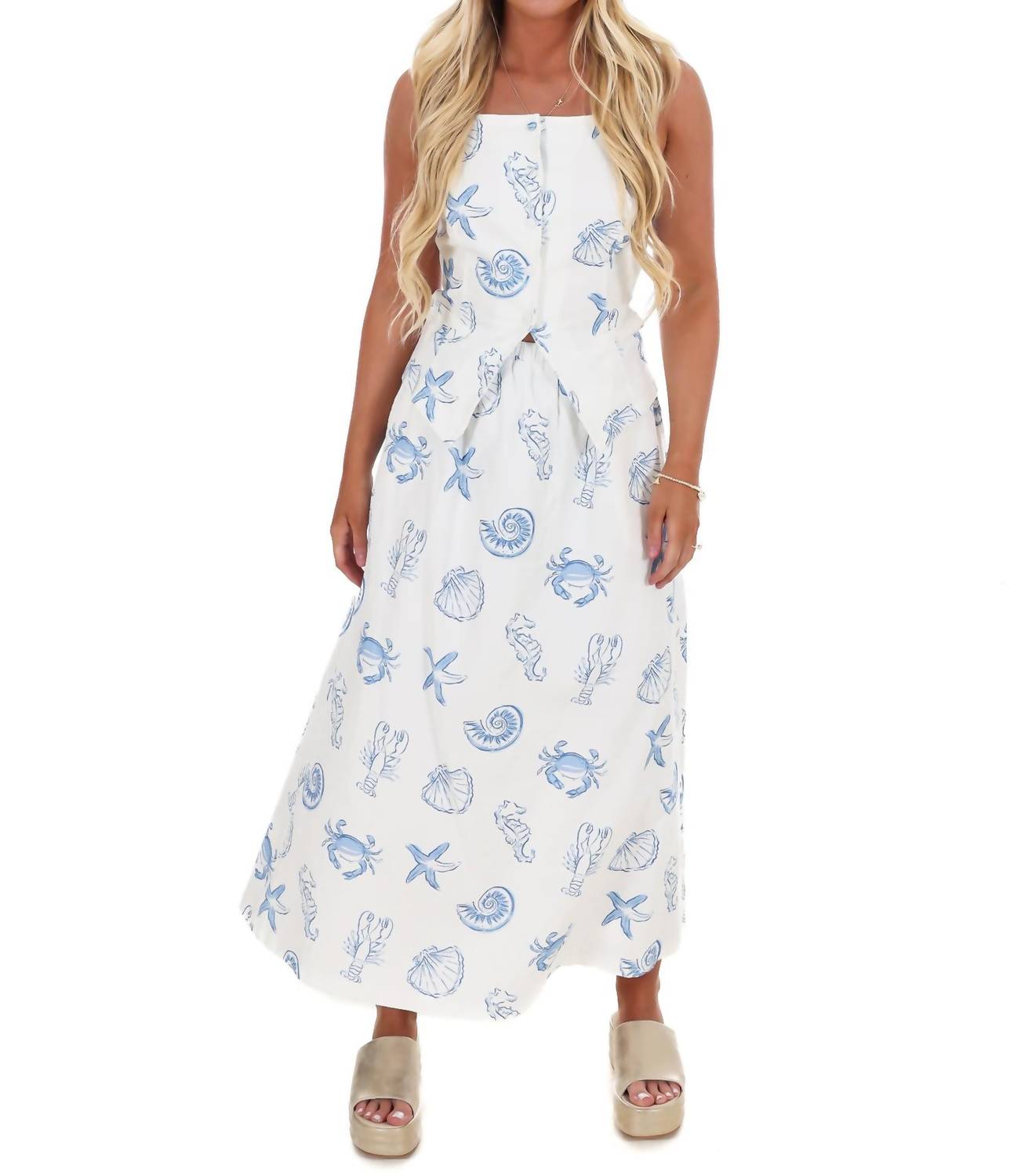 Bailey Rose - Beach Front Seashell Maxi Dress