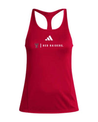 adidas Women's Texas Tech Designed To Train Tank in red - women's tank top