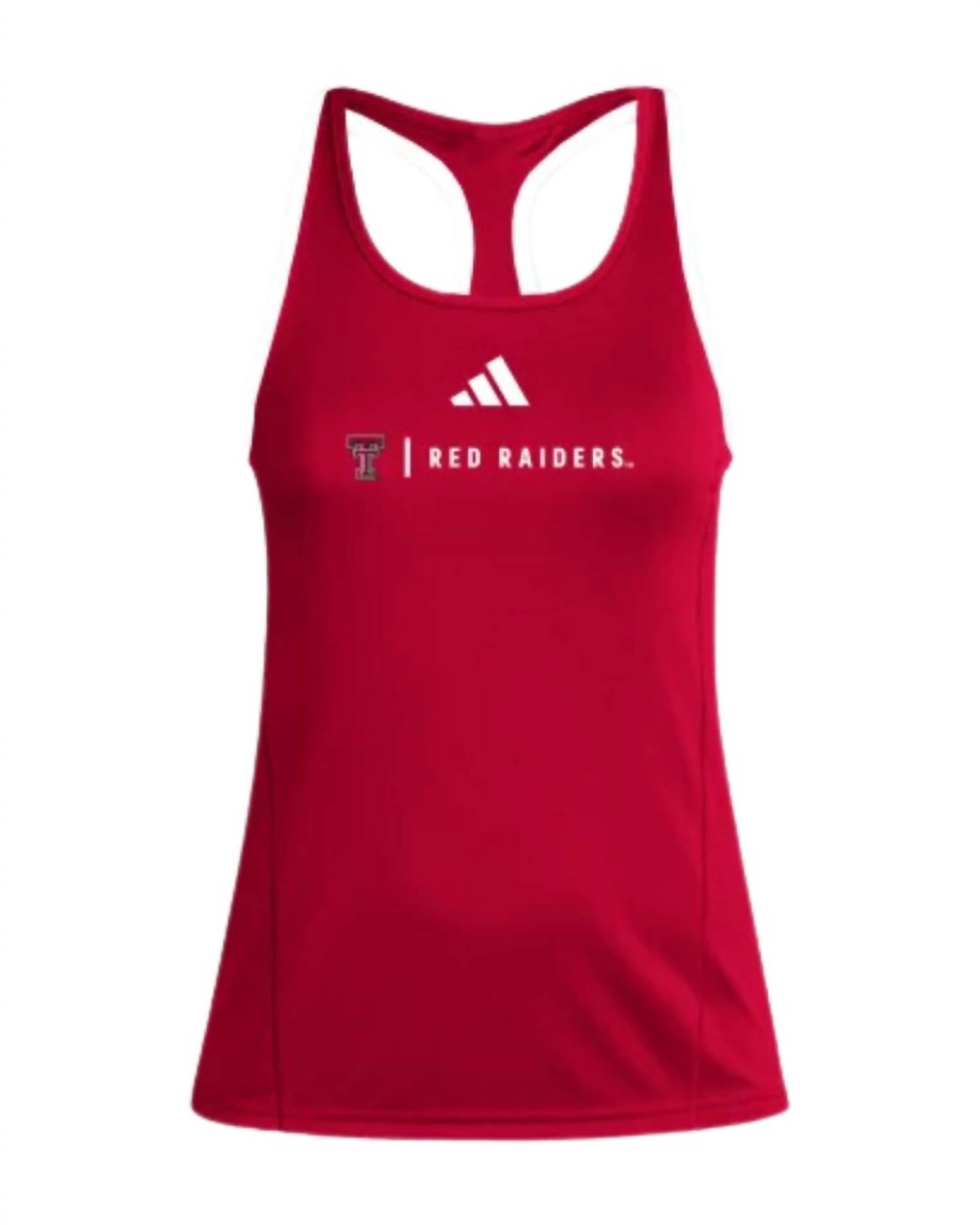 adidas Women's Texas Tech Designed To Train Tank in red - women's tank top