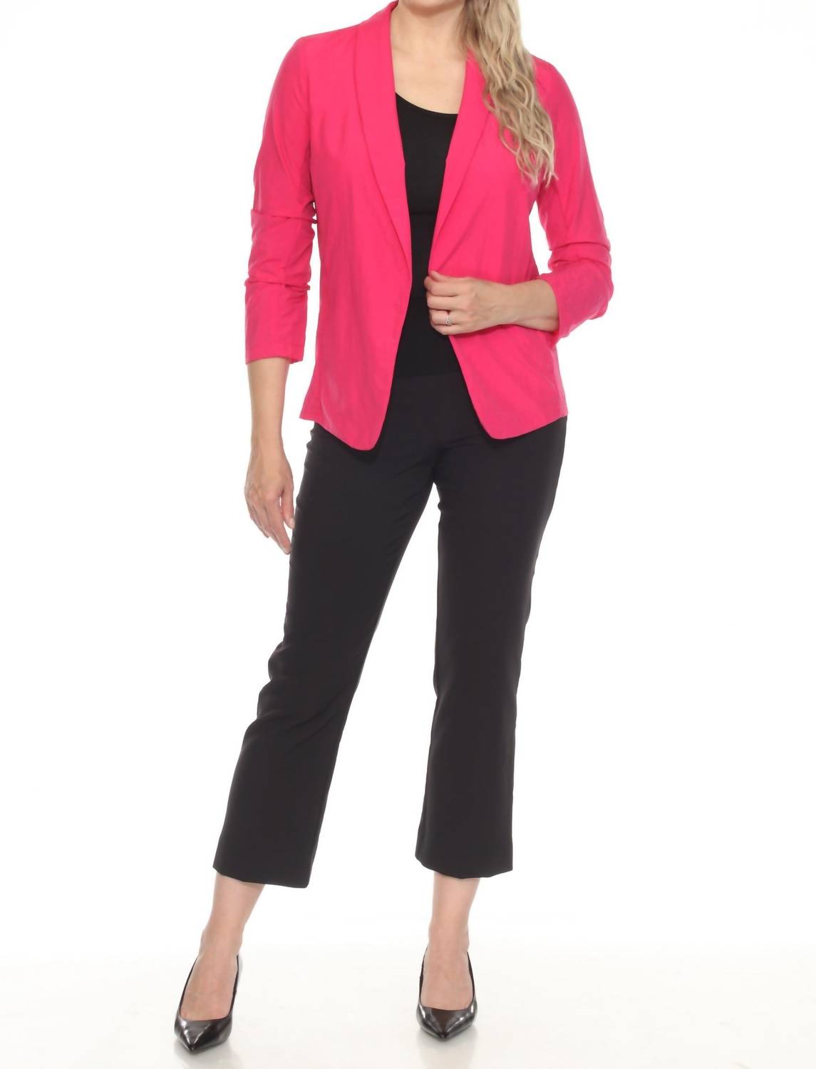 Joseph Ribkoff - Open Front Nylon Blazer Jacket