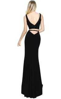 Sherri Hill - Fitted Jersey Prom Dress