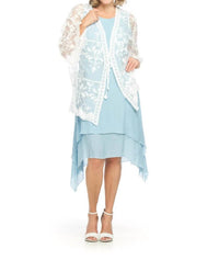 Papillon - Floral Embroidered Cover Up With Tie