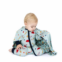 Emerson And Friends - Boy's Play Ball Baseball Bamboo Convertible Footie Romper