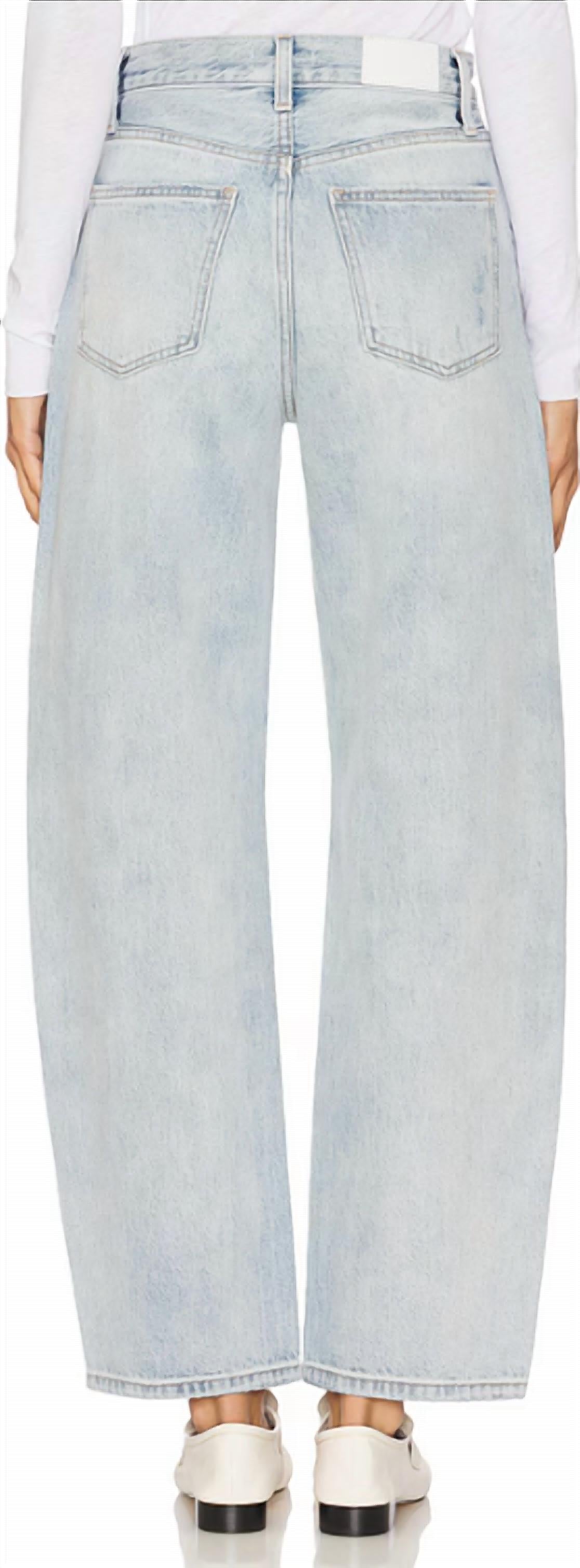 PISTOLA Wes Barrel Leg Jeans in clever - women's jeans - detail view
