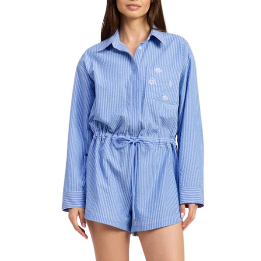 En Saison - Amelie Striped Button-up Playsuit