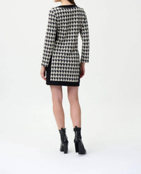 Joseph Ribkoff Herringbone Dress in black white - women's dress - alternate view