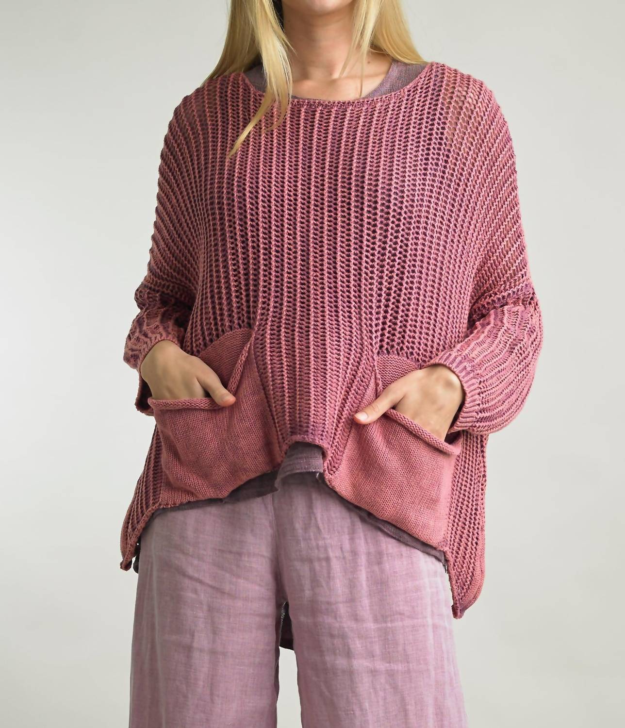 Tempo Paris - Washed Linen Pocket Sweater