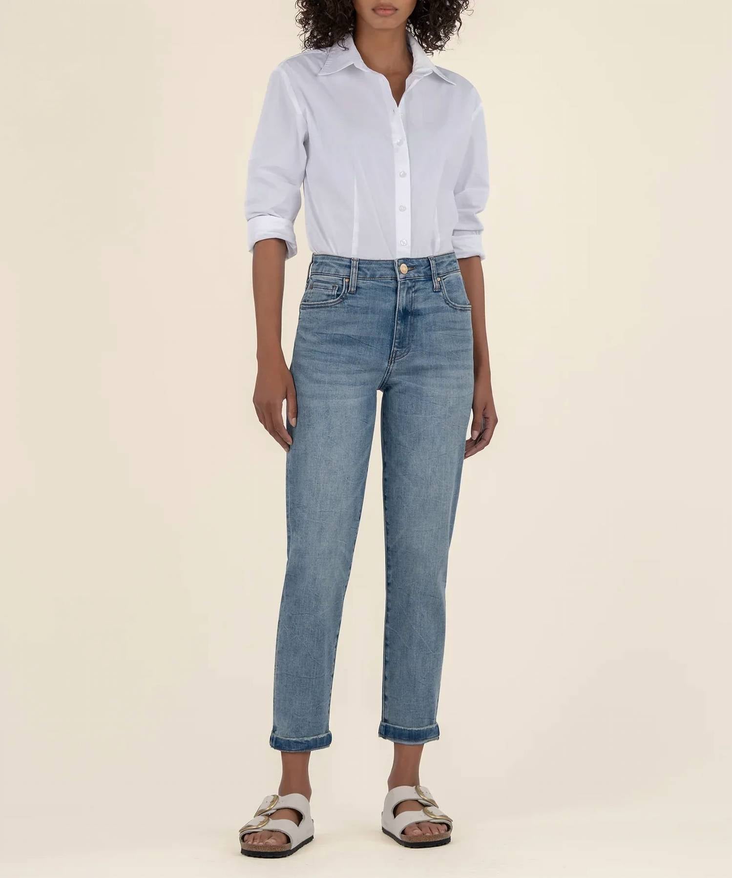 Kut From The Kloth - Sienna Baggy Boyfriend Crop Jeans