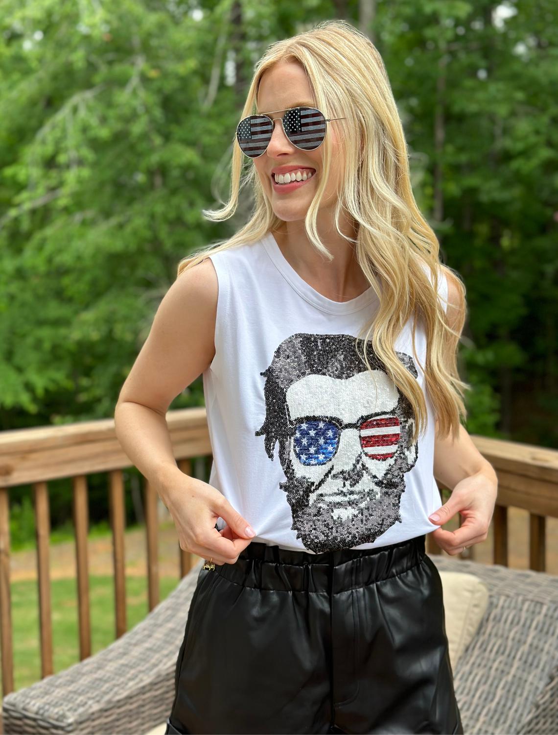 Stewart Simmons - Abe Sequin Muscle Tank Top