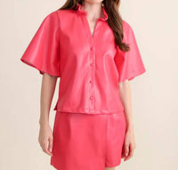 S'Edge - Kara Leather Top