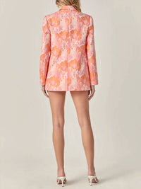 2.7 August Apparel - Floral Jacquard Blazer